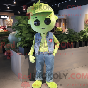 Postava maskota Lime Green...