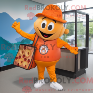 Orange Pizza Maskottchen...