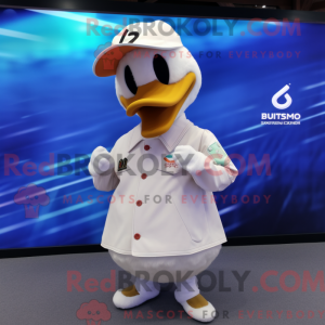 Cream Swan maskotdraktfigur...