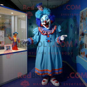Blauer Clown Maskottchen...