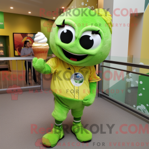 Postava maskota Lime Green...