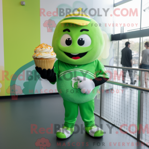Lime Green Cupcake mascot...