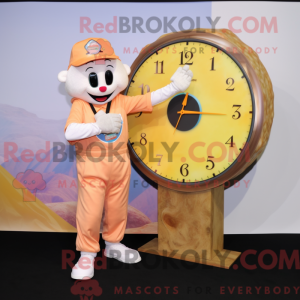 Peach Pizza Slice mascot...