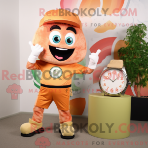 Postava maskota Peach Pizza...