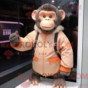 Perzik chimpansee mascotte...