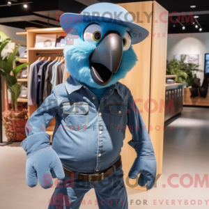 Figura azul de máscara de...