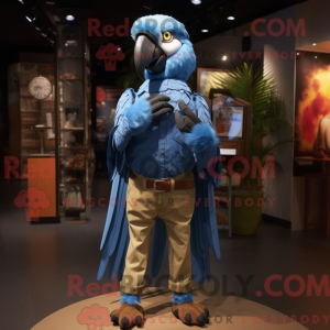 Figura azul de máscara de...