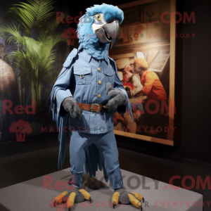 Figura azul de máscara de...
