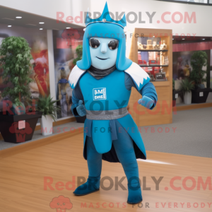 Cyan middelalderlig ridder...