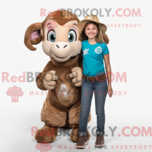 Brown Ram mascot costume...