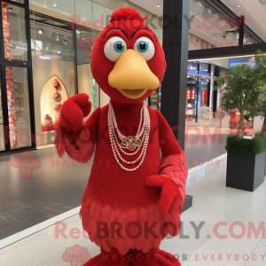 Rød Tyrkiet maskot kostume...