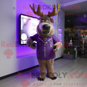 Máscara de Elk Roxa com...