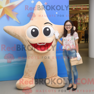 Beige Starfish maskot...