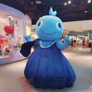 Figura de máscara azul de...