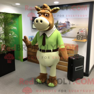 Oliven Jersey Cow maskot...