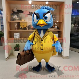 Yellow Blue Jay maskot...