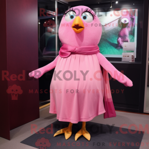 Roze Merel mascottekostuum...
