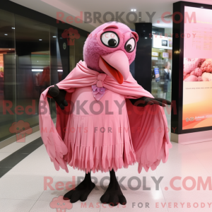 Roze Merel mascottekostuum...
