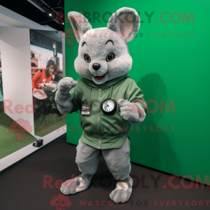 Mascotte de Chinchilla vert...