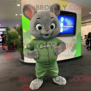 Mascotte de Chinchilla vert...