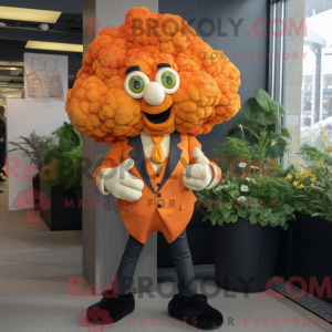 Oranje bloemkool mascotte...