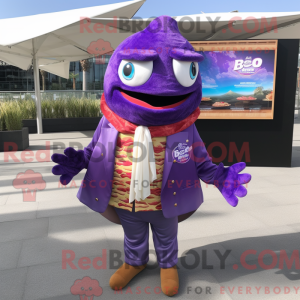 Purple Fish Tacos mascot...