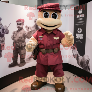 Maroon Commando maskot...