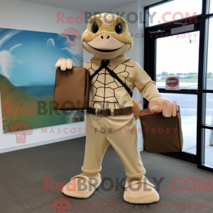 Beige zeeschildpad...
