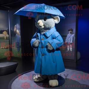 Personaggio mascotte blu...