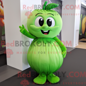 Grøn æble maskot kostume...
