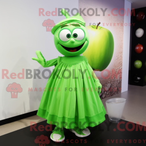 Grøn æble maskot kostume...