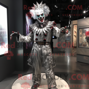 Silver Evil Clown máscara...