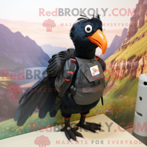 Svart fasan maskot drakt...