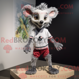 Sølv Aye-Aye maskot kostume...