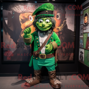 Grøn Pirat maskot kostume...