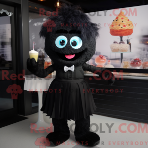 Sort Cupcake maskot kostume...