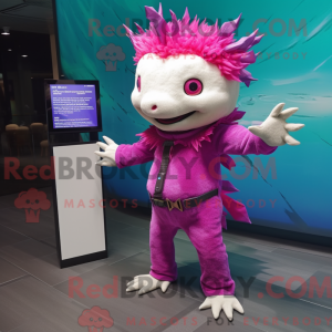 Magenta Axolotls máscara de...