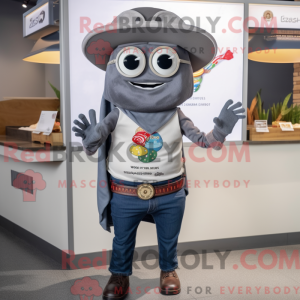Personaggio mascotte grigio...