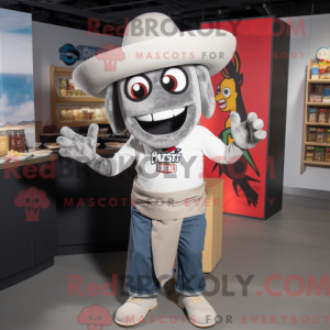 Personaggio mascotte grigio...