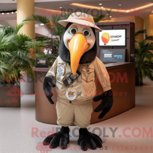Tan Toucan mascot costume...