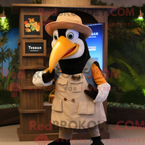 Tan Toucan maskotdraktfigur...