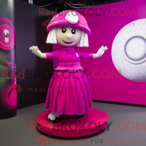 Magenta golfbold maskot...