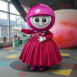 Magenta golfbold maskot...