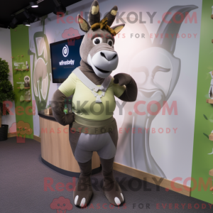 Olive Donkey Maskottchen...