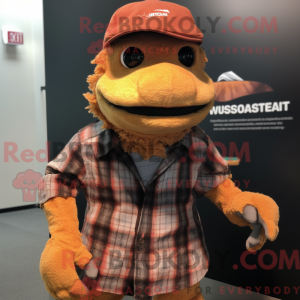 Rust Lizard-mascottekostuum...
