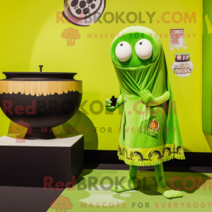 Postava maskota Lime Green...