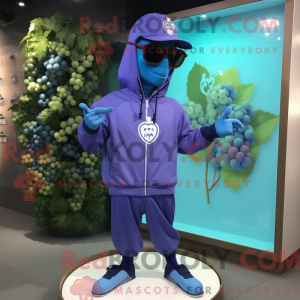 Blue Grape maskotdraktfigur...