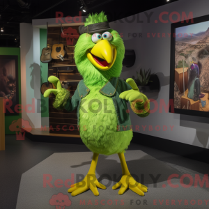 Máscara Lime Green Crow com...