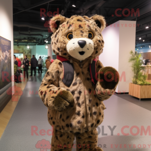 Brauner Leopard Maskottchen...