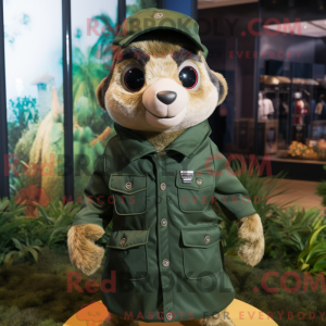 Skovgrøn Meerkat maskot...